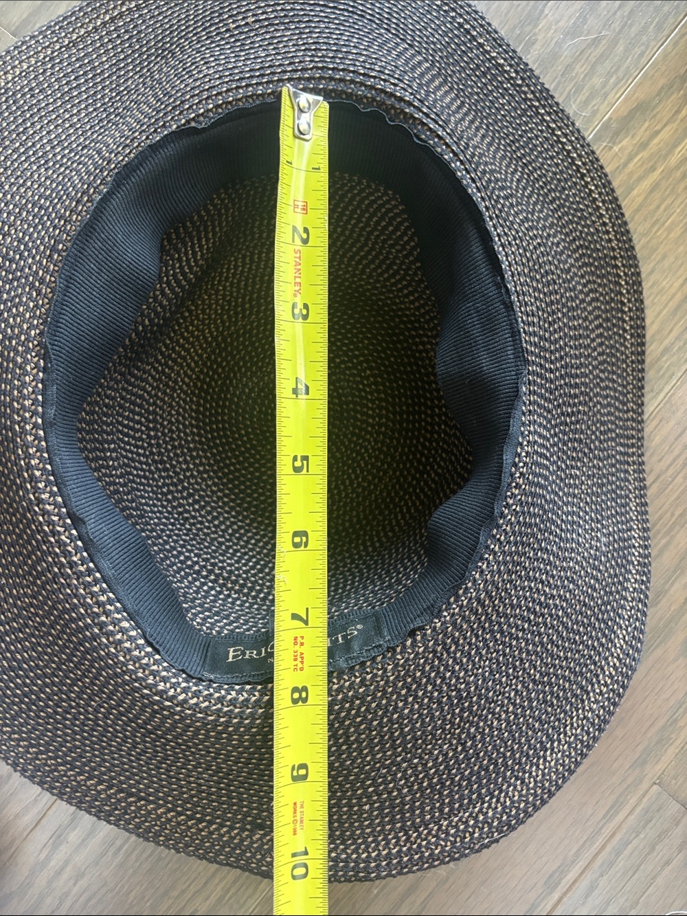 Eric javitz brown woven straw packable hat size large (rubbed off tag) - Picture 8 of 14